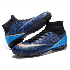 Boys' Pro Football Boots Spiked Anti Skid Breathable Outdoor Training
