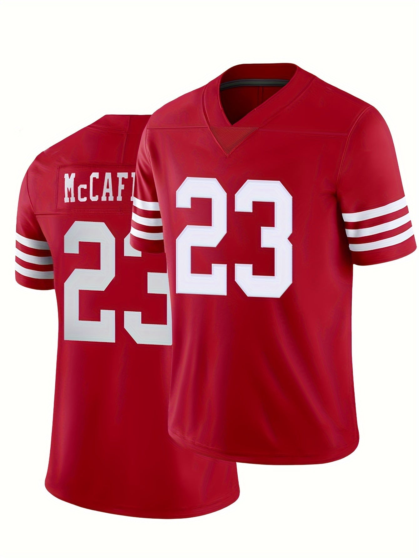 Men's Breathable Rugby Jersey Active V Neck Short Sleeve Shirt