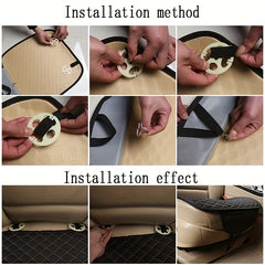 Flax Car Seat Cover Linen Fabric Breathable Protector Mat Pad