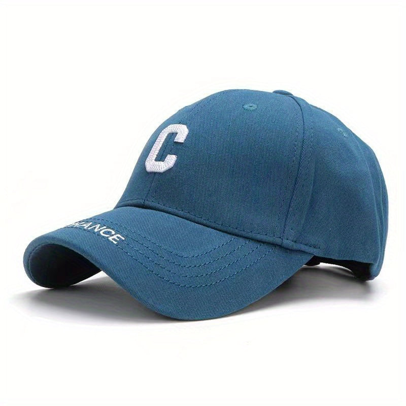 Stylish C Embroidery Baseball Cap Unisex Solid Dad Hats Outdoor