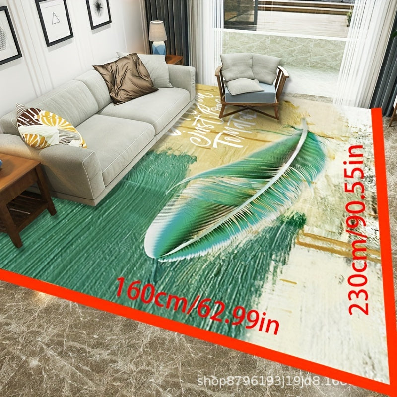 Modern 5'X7' Area Rug with TPR Anti-slip Backing