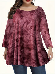 Tie Dye Long Sleeve Tunic Top