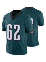 Men's Football Jersey V Neck Short Sleeve Embroidered Rugby Sweatshirt