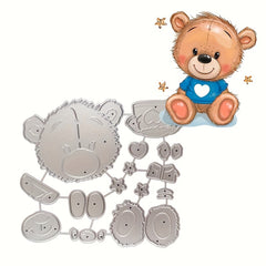 1pc Animals Bears Cutting Dies Stencils for Cards Making Scrapbooking
