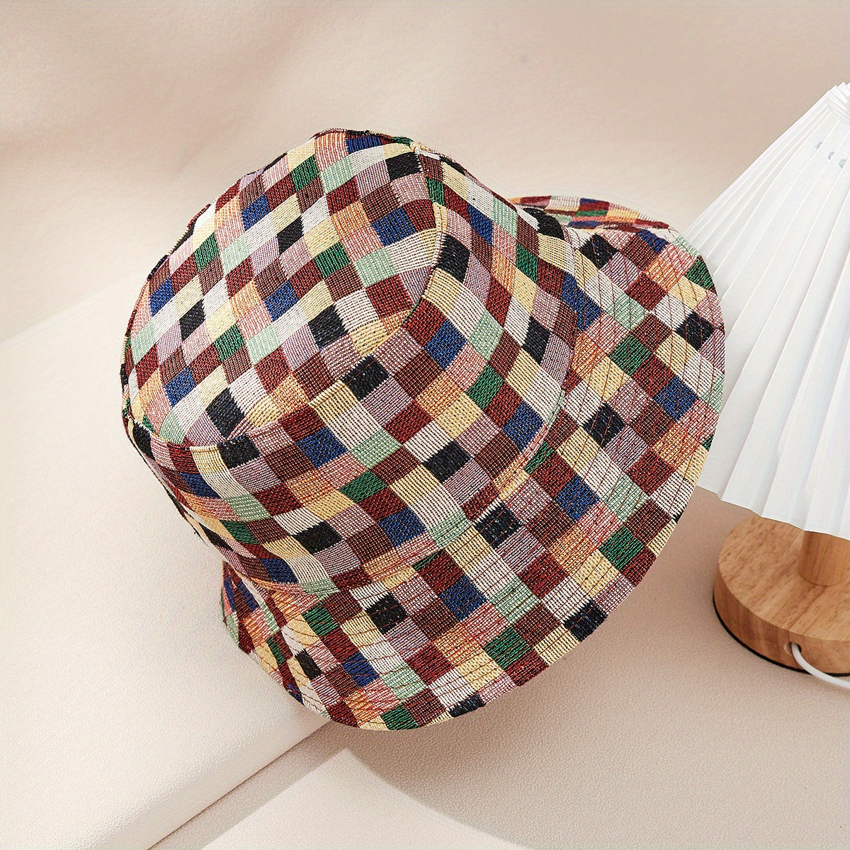 Geometric Print Reversible Bucket Hat for Men Women