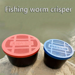 10pcs Plastic Earthworm Live Bait Box Red Worm Storage Fishing Accessories
