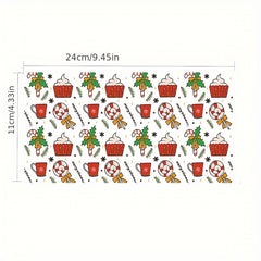 Christmas Stickers 16oz Glass Tumbler DIY Transfer Cup Accessories