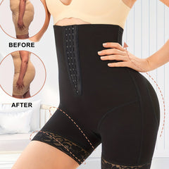 Lace Trim Shaping Shorts Tummy Control Compression Shorts