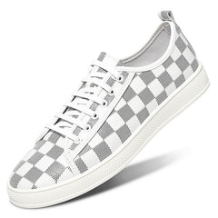 Men's Plaid Print Sneakers Lightweight Walking Shoes