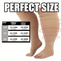 Copper Compression Socks Men Women Open Toe 10-20mmHg