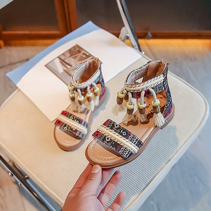 Boho Style Girls Sandals Lightweight Breathable for Summer Beach