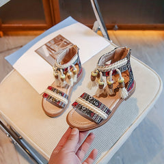 Boho Style Girls Sandals Lightweight Breathable for Summer Beach