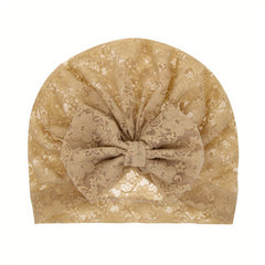 Baby Lace Hat Breathable Bow Pullover Hat For Newborn Kids