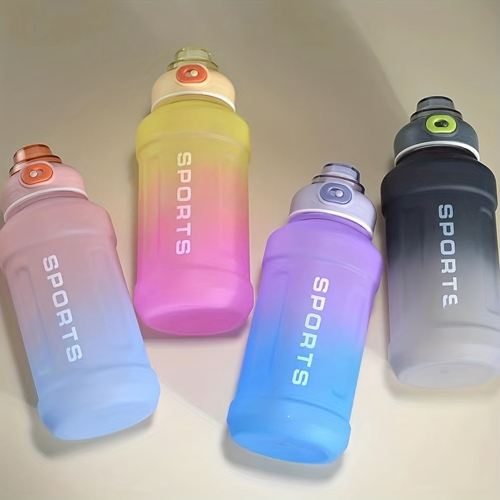 1300ml Gradient Plastic Water Bottle Leakproof Large Capacity Outdoor Sports