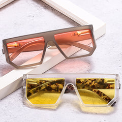 Vintage Ladies Oversized Square Sunglasses Sun Protection