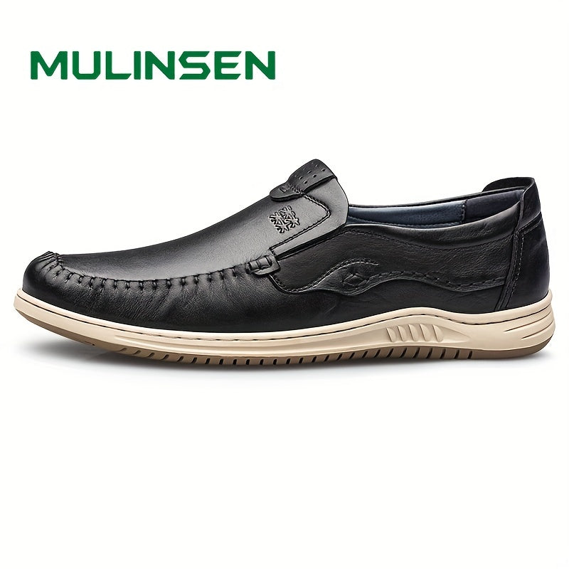 Men's Stitch Detail Loafer Shoes Non-slip Slip On Shoes