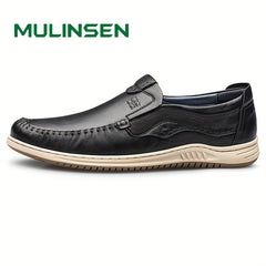 Men's Stitch Detail Loafer Shoes Non-slip Slip On Shoes