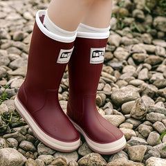 Solid Quick Drying Flat Rain Boots Waterproof Non Slip Thickened Outdoor PVC Cas