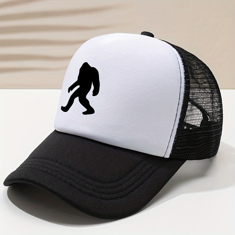Orangutan Printed Baseball Cap Mesh Breathable Peaked Cap