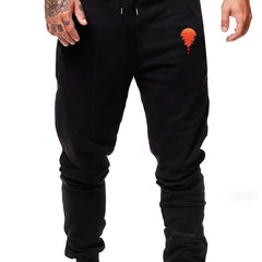 Cartoon Print Men's Sports Pants Drawstring Jogging Trousers