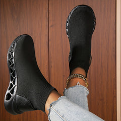 Women's Knit Slip-On Sock Sneakers Ankle Boots