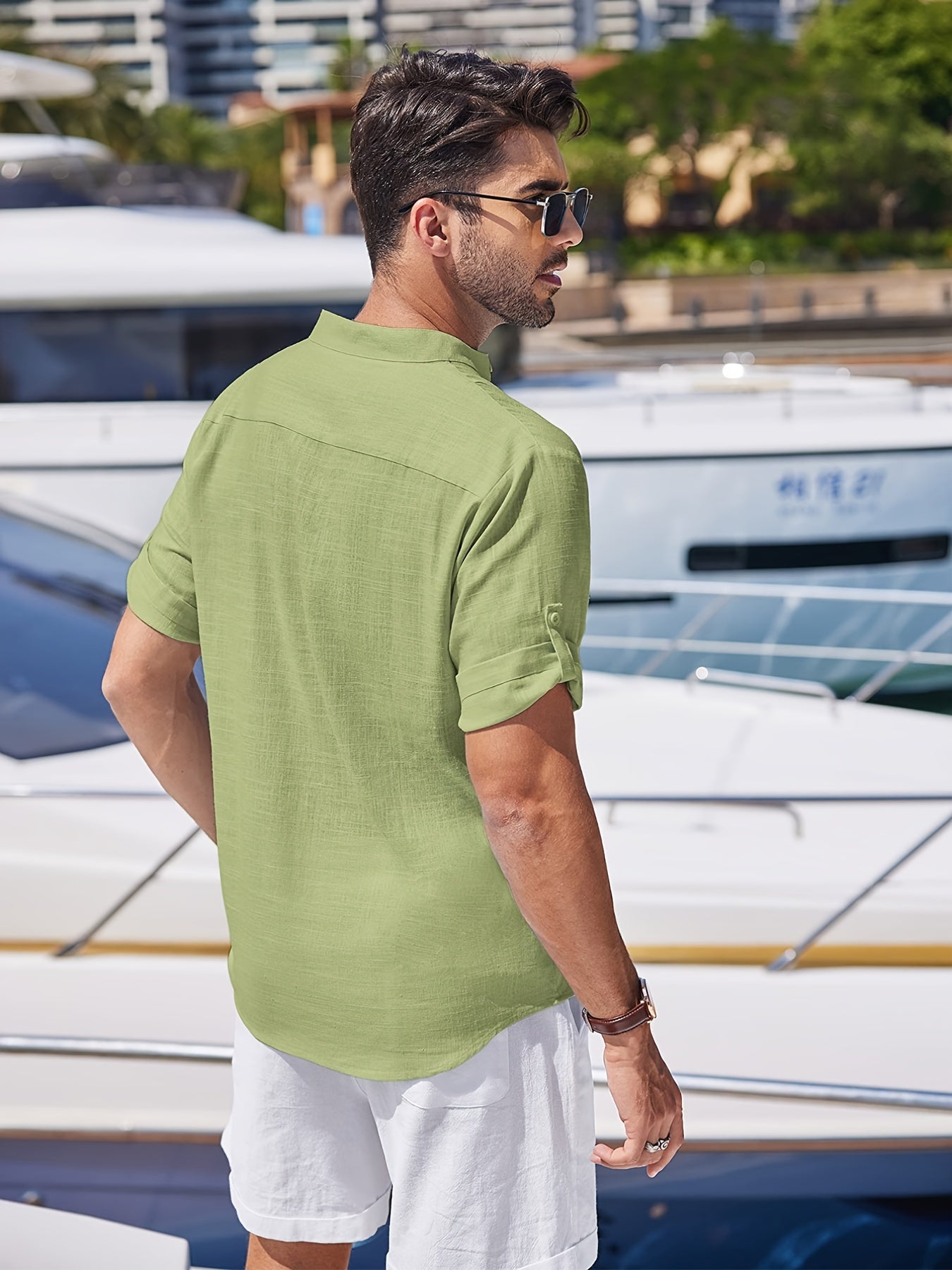 Men's Casual Trachten Shirt For Summer Vacation