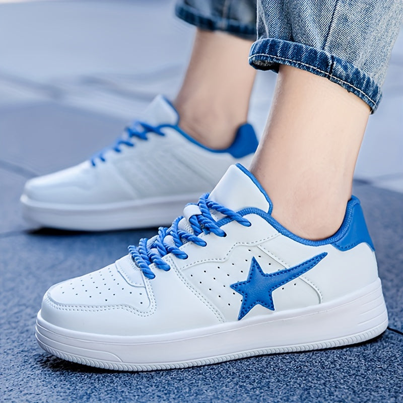 Men's Star Pattern Decor Skate Shoes Non Slip Sneakers