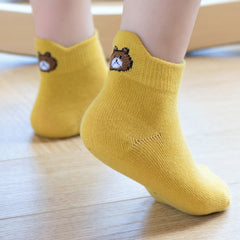 Cartoon Bear Knit Socks Soft Boys And G
