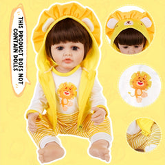 Lion Pattern Dolls Clothes Set - Outfit Pants Jacket - Easter Bunny Toy