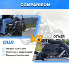 Stylish Motorcycle Side Bags 1 Pair Password Lock & Single Snap Lock