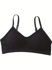 3pcs Girl's Comfy Camisole Beautifying Back Chest Vests Push Up Sexy Lingerie