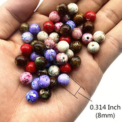 50pcs Acrylic Beads Golden Wire for Necklace Bracelet Earring DIY Jewelry