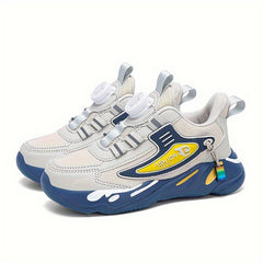 Boy's Waterproof Lace-up Sneakers for Outdoor Sports