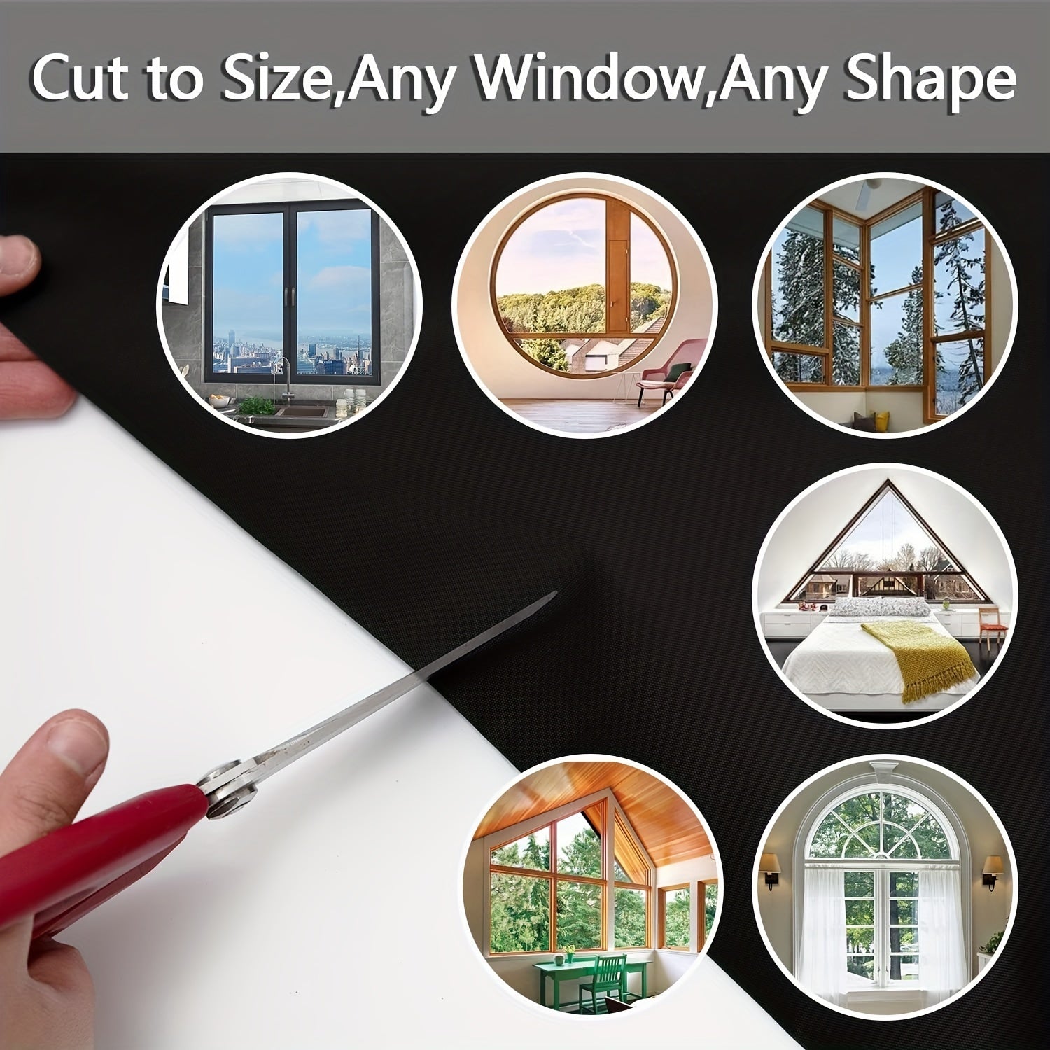 Portable Blackout Shades Blinds w/ Tapes Travel Window Curtains