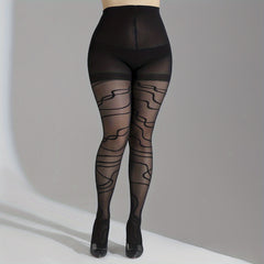 Jacquard High Rise Pantyhose