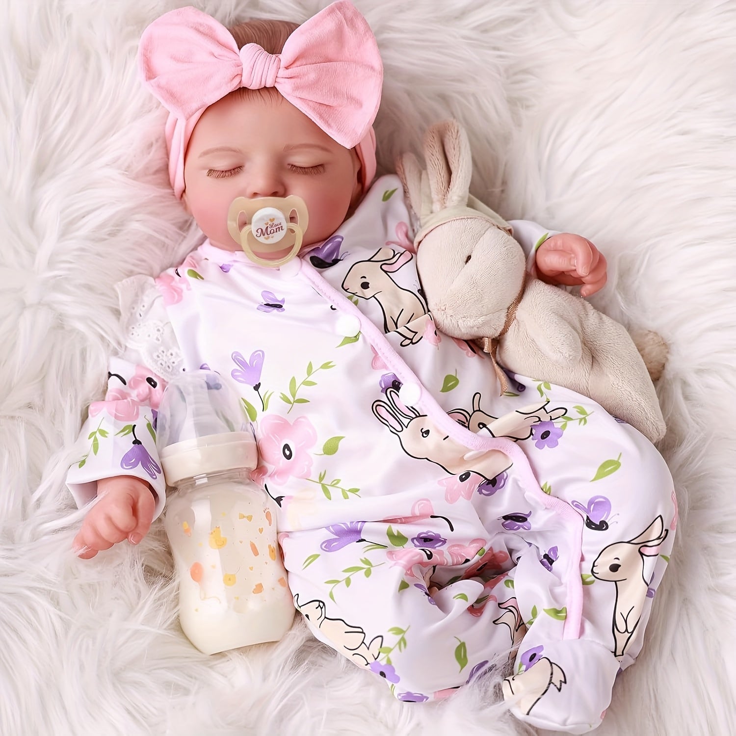 BABESIDE 20 Reborn Baby Doll with Fabric Body & Vinyl Limbs
