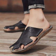 Men's Casual Non Slip Sandals Synthetic Leather Outdoor Beach Shoes