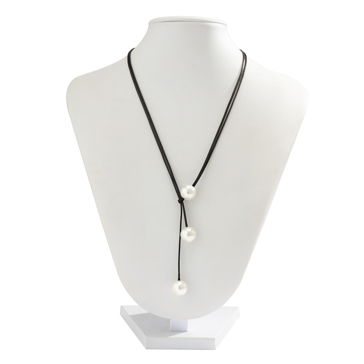 Freshwater Pearl Leather Rope Necklace