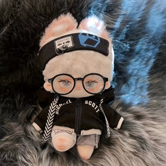 Anime Doll with Glasses & Headband Soft Polyester Material