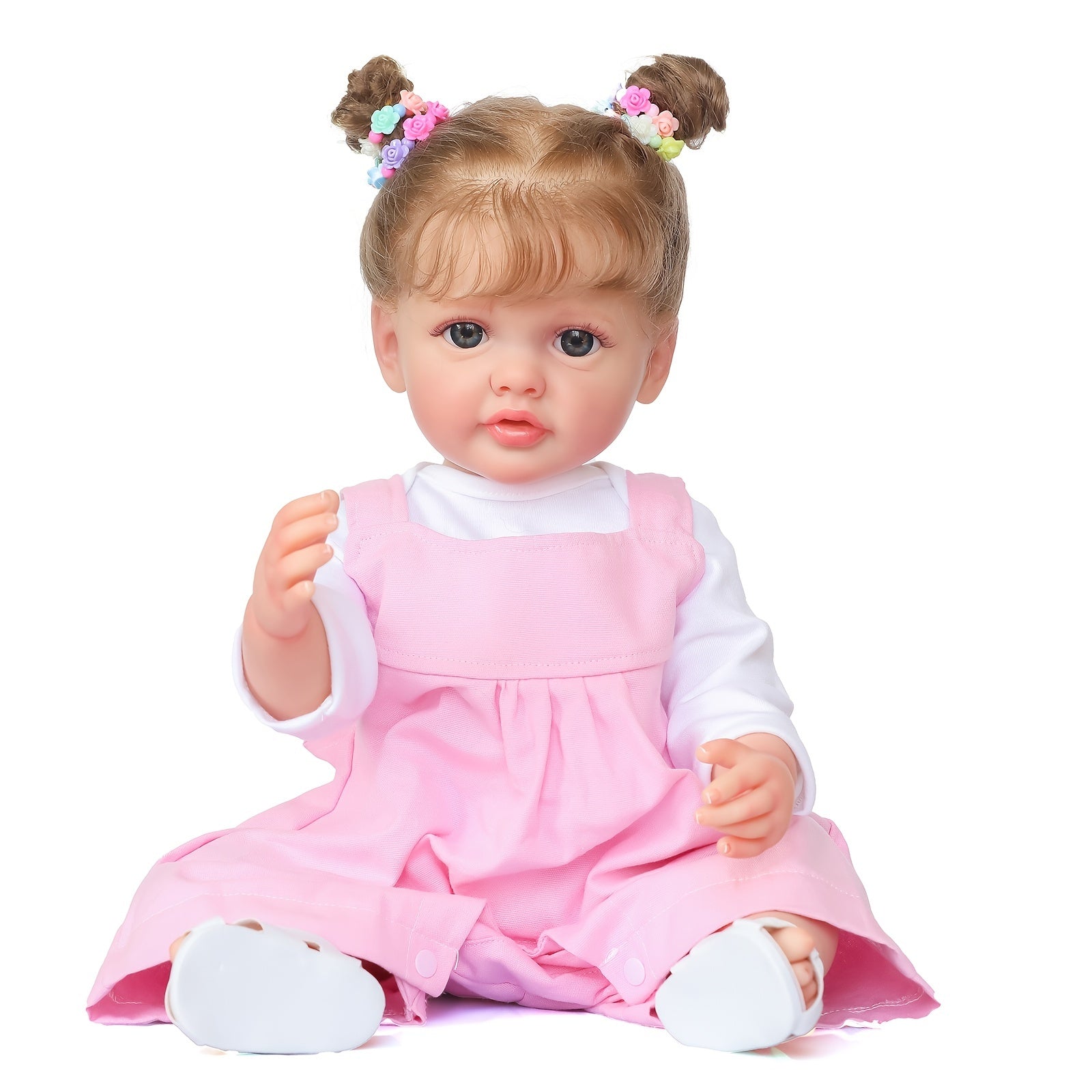Adorable 21in Soft Silicone Vinyl Baby Doll Toy - Perfect Gift for Kids