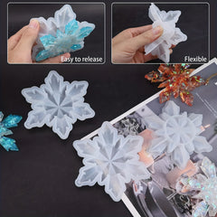 3pcs Christmas Snowflake Resin Mold Set Big Snowflake Silicone Molds For Resin