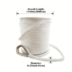 30m Solid Braided Anchor Rope 4ft Boat Accessories