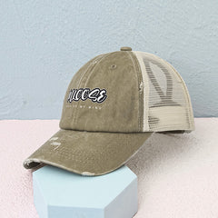 Ripped Trucker Hat UNLOOSE BACK OF MY MIND Cap