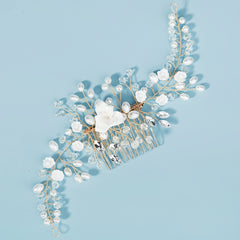 Bridal Hair Piece Wedding Hair Accessories Silver Rose Golden
