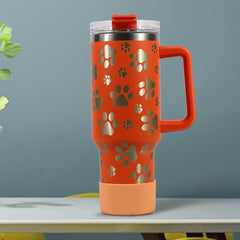 40oz Laser Cat Claw Stainless Steel Water Bottle Double Layer Vacuum Cup