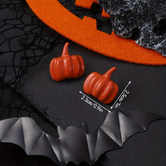 Halloween Orange Pumpkin Earrings for Girls Kids
