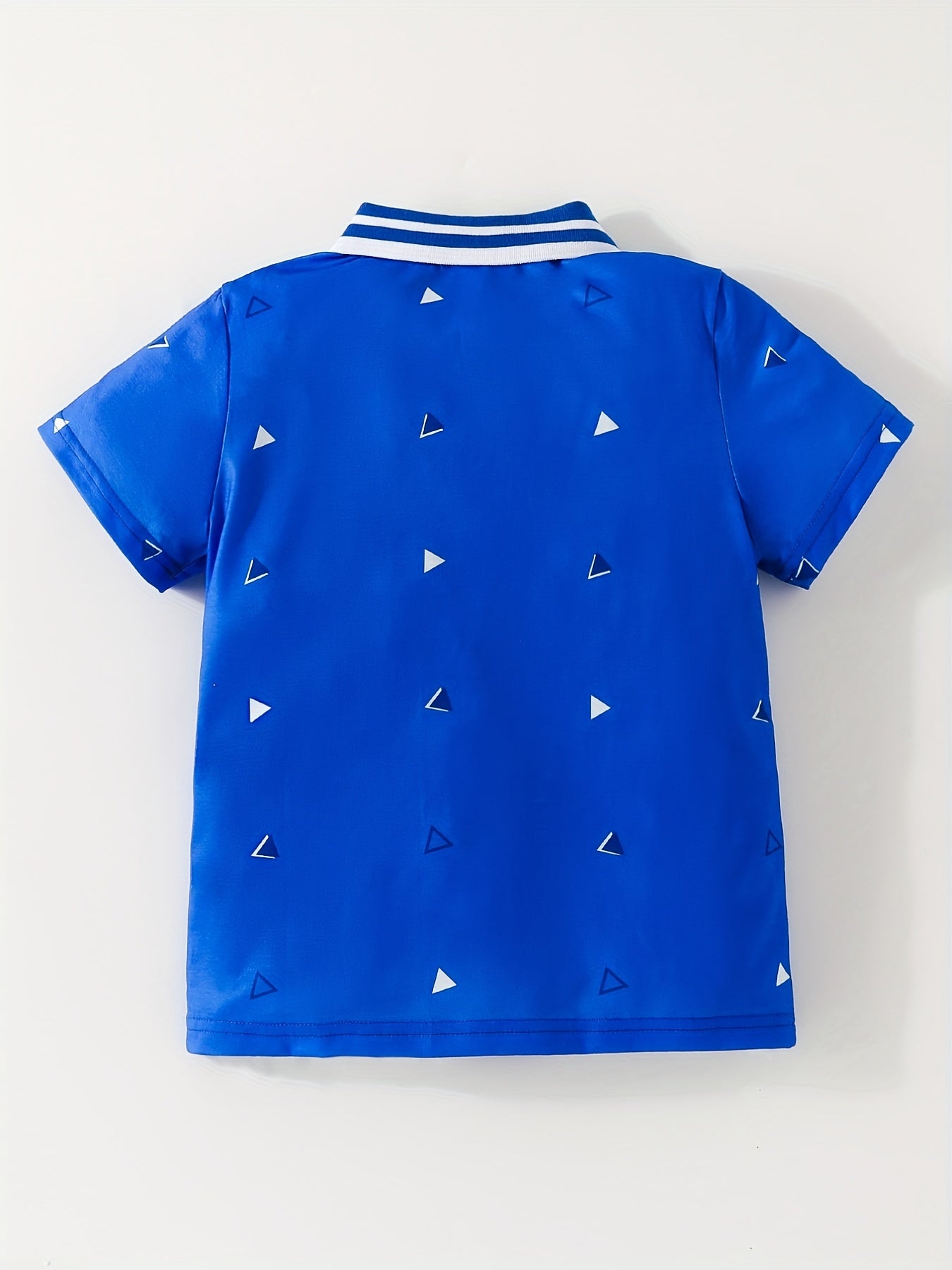 Stylish Triangle Pattern Boys Shirt for Summer Adventures