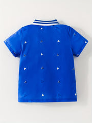 Stylish Triangle Pattern Boys Shirt for Summer Adventures