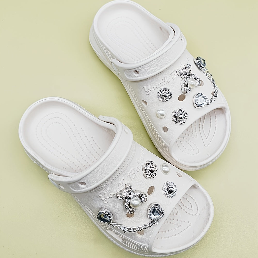 Silver Bear Shoe Charms for Shoe Decoration