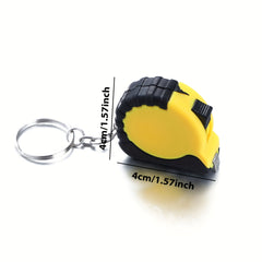 Portable 1M Mini Plastic Measure Tape Small Steel Ruler Keychain Tape Measure